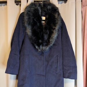 Women’s Midnight Blue MONSOON Wool Coat - Size 6